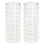 Microyn 60mm Glass Petri Dish with Lid, 18-Pack