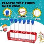 Copkim Test Tubes Set with Rack - Red