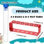 Copkim Test Tubes Set with Rack - Red