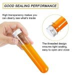 45ml Plastic Test Tubes with Screw Caps - 120 Pcs