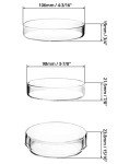 QWORK 100mm Glass Petri Dishes with Lids - 5 Pack