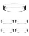 QWORK 100mm Glass Petri Dishes with Lids - 5 Pack