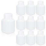 2oz Plastic Lab Reagent Bottles with Caps - 10 Pack