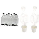 FastRack 64 oz Glass Beer Growler Set of 2