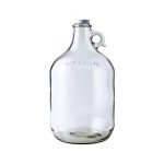 Glass Water Bottle with Metal Screw Cap, 1 Gallon