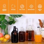 Glass Water Bottle with Metal Screw Cap, 1 Gallon