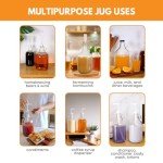 Glass Water Bottle with Metal Screw Cap, 1 Gallon