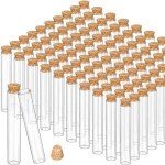 100 Pcs 20ml Glass Test Tubes with Corks