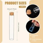 100 Pcs 20ml Glass Test Tubes with Corks