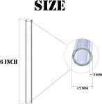 10 Pack of 6" Clear Borosilicate Glass Tubes