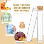 100 Pcs 20ml Glass Test Tubes with Corks