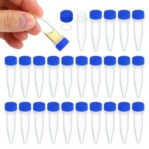 PATIKIL 1.5ml Cryogenic Vials with Screw Top - 25 Pack