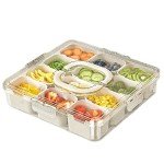 LACEEZEN Portable Snack Box Organizer with Lid