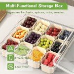 LACEEZEN Portable Snack Box Organizer with Lid