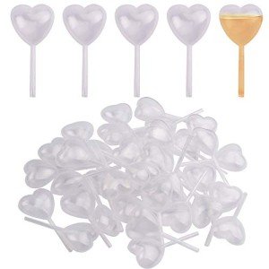 50pcs Clear Heart Shape 4ml Liquid Dropper Pipettes