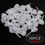 50pcs Clear Heart Shape 4ml Liquid Dropper Pipettes