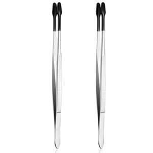 Yolev Stainless Steel Tweezers with Rubber Tips