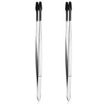 Yolev Stainless Steel Tweezers with Rubber Tips