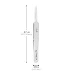 Excelta Mini Straight Tapered Tweezers for Microscopy