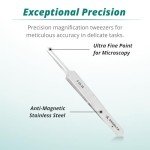 Excelta Mini Straight Tapered Tweezers for Microscopy