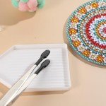 Yolev Stainless Steel Tweezers with Rubber Tips