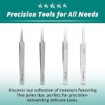 Excelta Mini Straight Tapered Tweezers for Microscopy