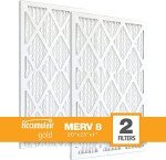 Accumulair Gold MERV 8 Pleated Air Filters - 2 Pack