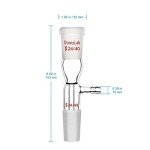 StonyLab Glass Vacuum Adapter, Short Stem 24/40