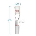 StonyLab Glass Vacuum Adapter, Short Stem 24/40