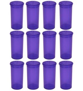 Airtight Empty Pill Bottles with Hinged Lids, 12 Pack