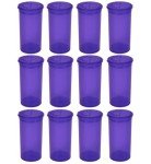 Airtight Empty Pill Bottles with Hinged Lids, 12 Pack