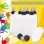 20 Pack 4oz Plastic Boston Squeeze Bottles