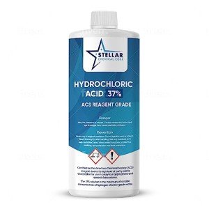 Hydrochloric Acid 37% Solution, ACS Grade - 1 Quart