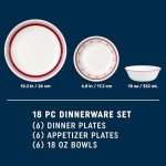 Corelle Sadie 18-Piece Dinnerware Set for 6