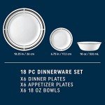 Corelle 18-Piece Round Dinnerware Set for 6