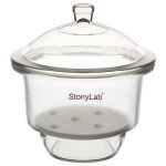 StonyLab Glass Desiccator with Knob Cover, 7.1