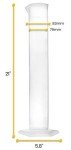 2000ml Graduated Cylinder with Circular Base