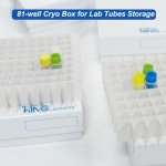 CryoKing 81-Well Lab Freezer Storage Boxes, White