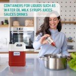 Zikoos 3-Pack 1 Gallon Plastic Storage Jugs