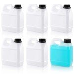 6 Pack 32 oz Square Plastic Storage Jugs