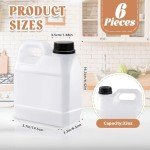 6 Pack 32 oz Square Plastic Storage Jugs