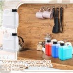 6 Pack 32 oz Square Plastic Storage Jugs