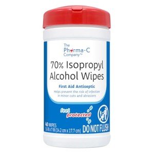 Pharma-C 70% Isopropyl Alcohol Wipes - 40 Count