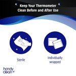 Thermometer Cleaning Wipes with 70% Isopropyl Alcohol
