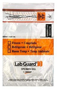 Polyethylene Specimen Bag with Biohazard Symbol - Pack of 20