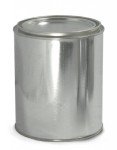 Metal Unlined Round Paint Can with Lid, 1 Pint
