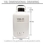 10L Liquid Nitrogen Dewar with Carry Bag & Canisters