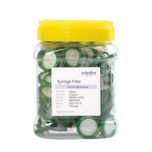 100 Pack Nylon Syringe Filters 0.22μm 33mm
