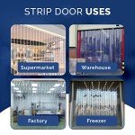 Strivide 10 ft Ribbed Strip Door Curtain Kit