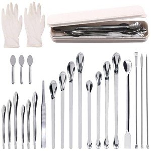 Rustark 23-Piece Stainless Steel Lab Spatula Set